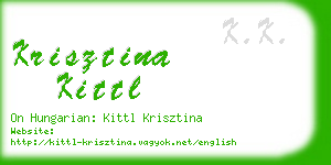 krisztina kittl business card